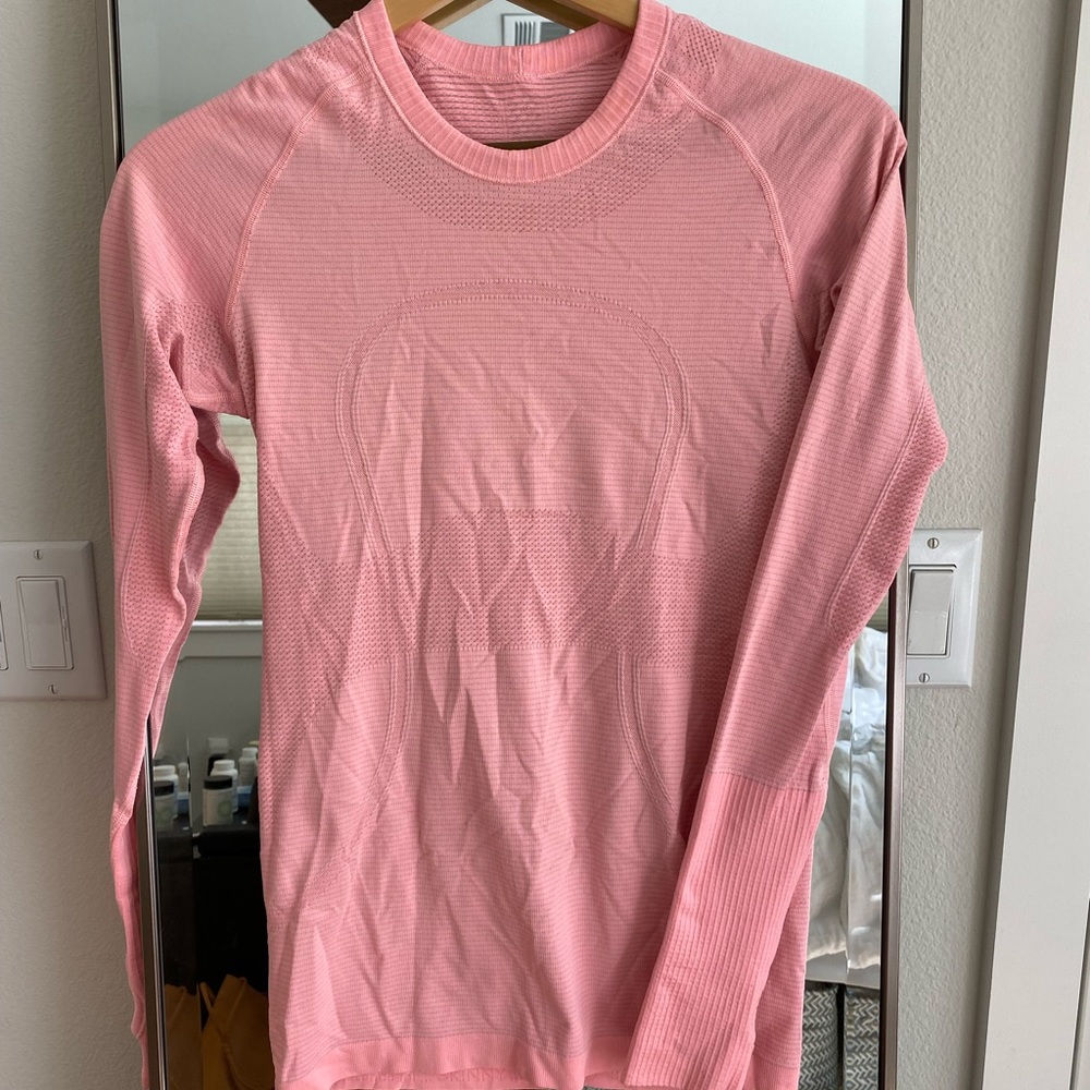 Pink lululemon long sleeve